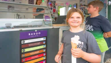 Oakdown Holiday Park Baboo Gelato Arrives at Oakmead near Sidmouth East Devon
