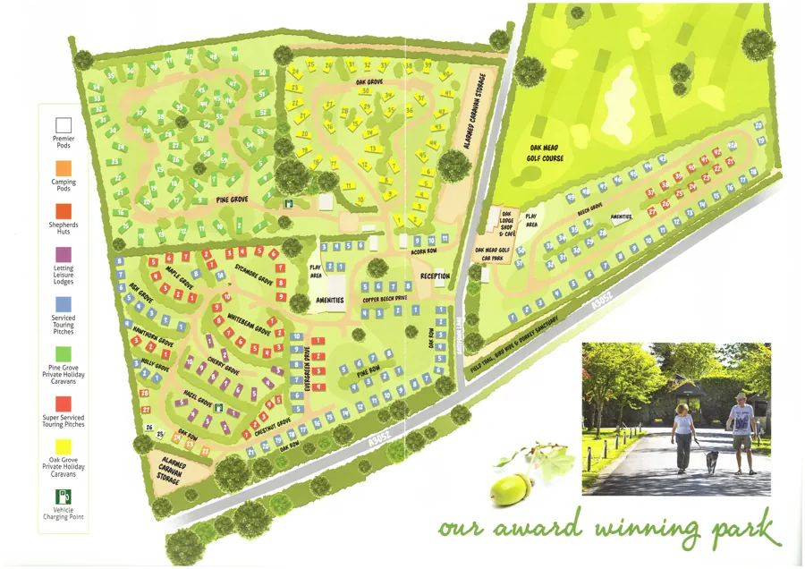 Oakdown Holiday Park Site Map August 2025
