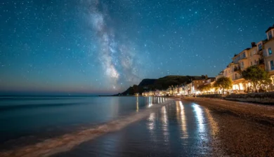 Autumn night sky Sidmouth East Devon